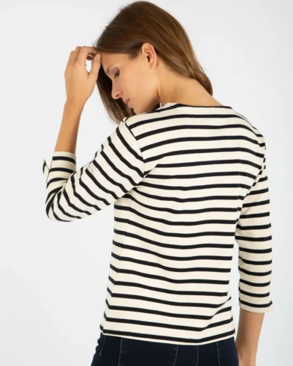 Armor Lux - Breton striped blouse - Ecru/Navy^Dame Overdele
