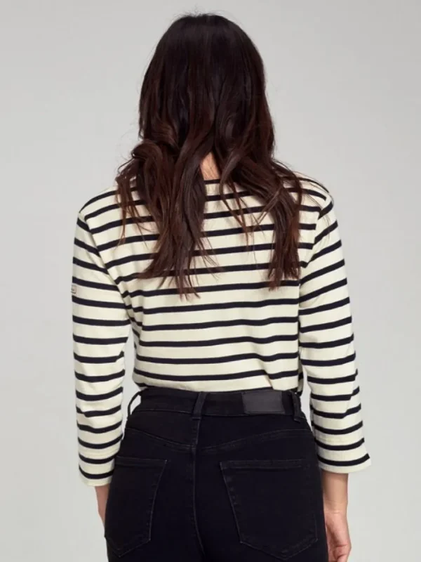 Armor Lux - Breton striped blouse - Ecru/Navy^Dame Overdele
