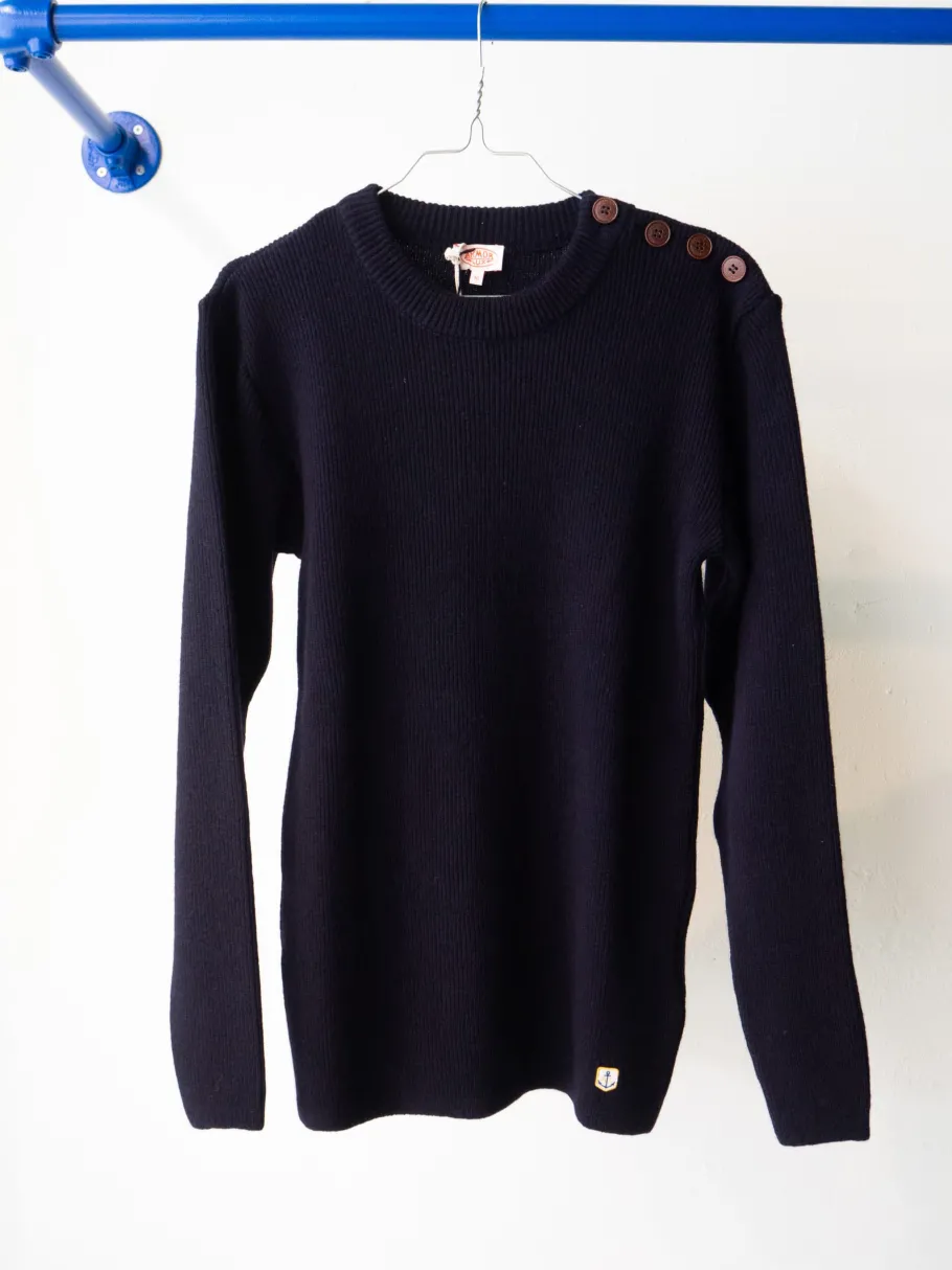 armor_lux__uldswater_unis_0.webp Armor Lux - Uldswater Unisex - Heritage nautical jumper - lambswool Navy^Dame Overdele