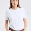 Armor Lux T-shirt - Thick organic cotton - Blanc^Dame Overdele