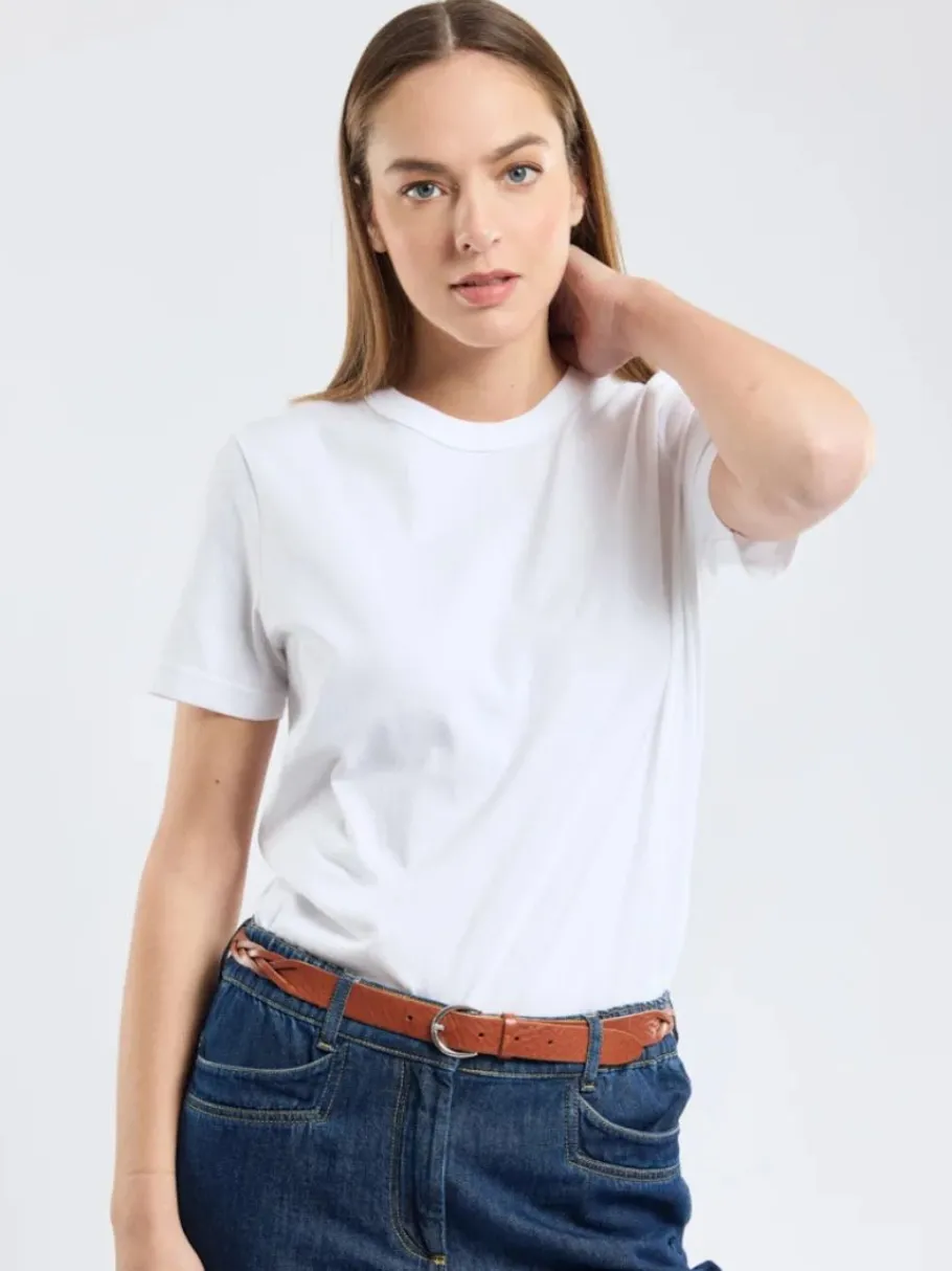 armor_lux_tshirt__thick_o_1.webp Armor Lux T-shirt - Thick organic cotton - Blanc^Dame Overdele