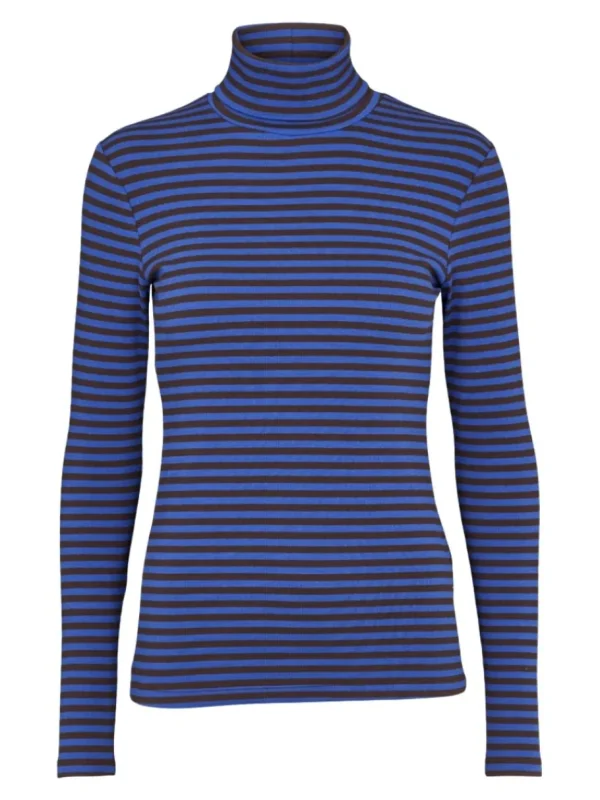 Basic Apparel - Ludmilla High-neck - Chocolate torte/Clematis blue^Dame Overdele