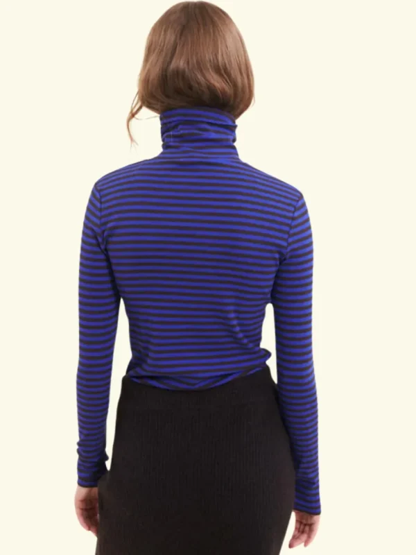 Basic Apparel - Ludmilla High-neck - Chocolate torte/Clematis blue^Dame Overdele