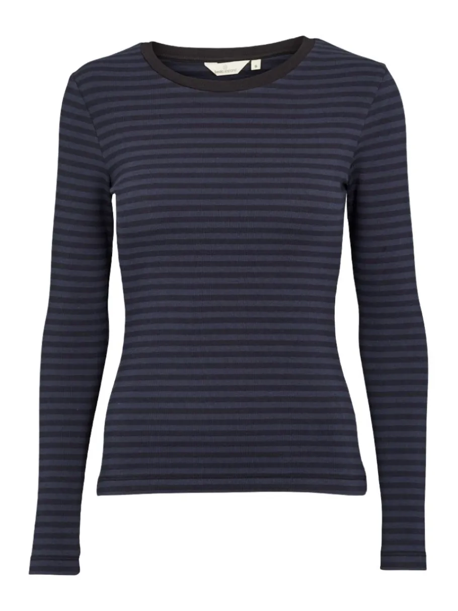 basic_apparel__ludmilla_l_0.webp Basic Apparel - Ludmilla LS Tee - Black/Navy^Dame Overdele