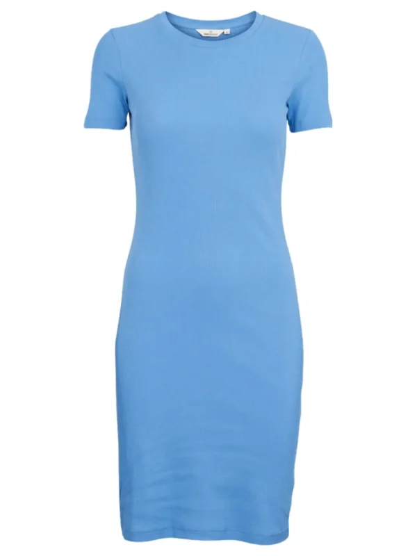 Basic Apparel - Ludmilla SS Dress GOTS Azure Blue^Dame Kjoler Og Jumpsuits