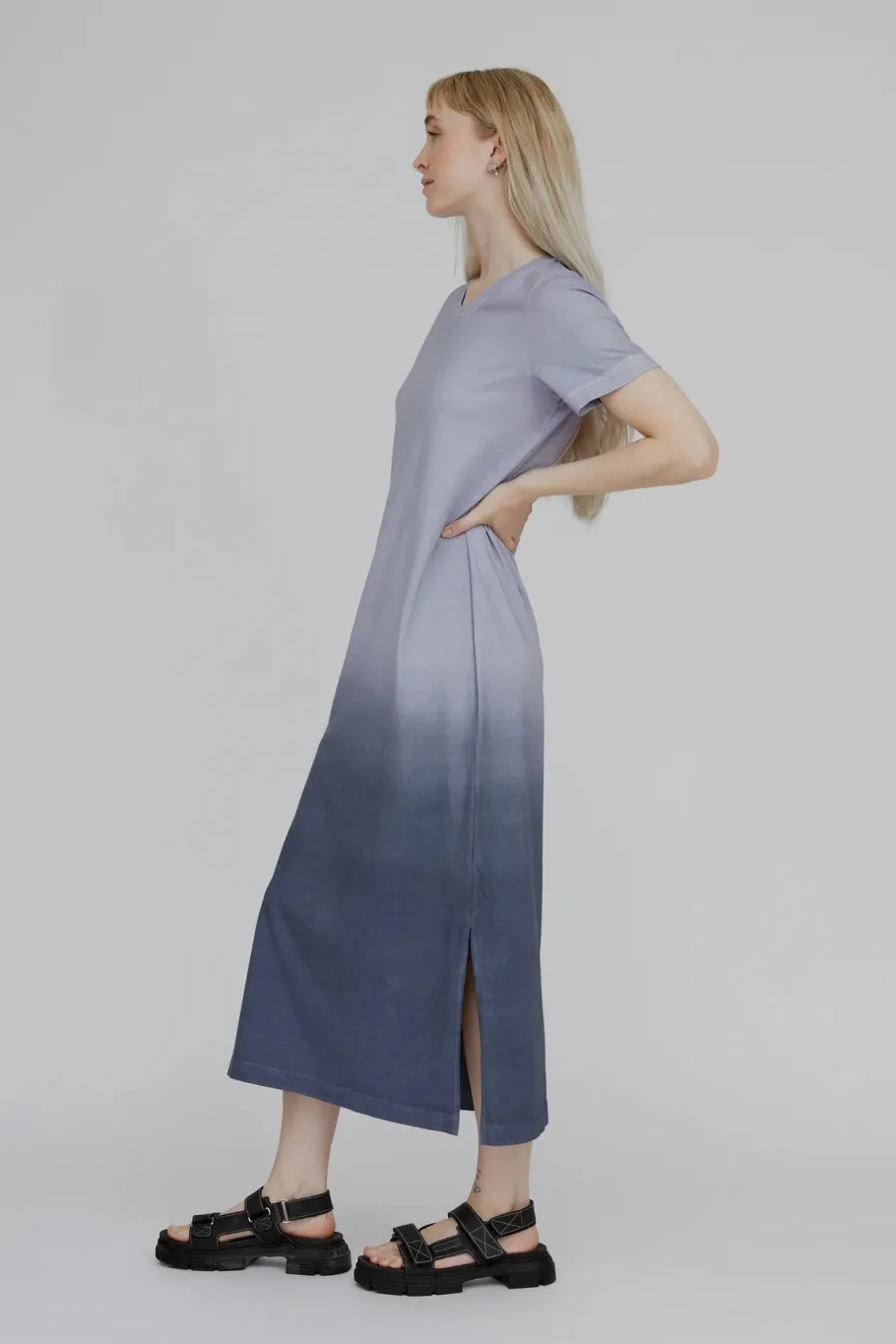 basic_apparel_rebekka_dre_2.webp Basic Apparel Rebekka Dress Dipdye Flint Stone^Dame Kjoler Og Jumpsuits