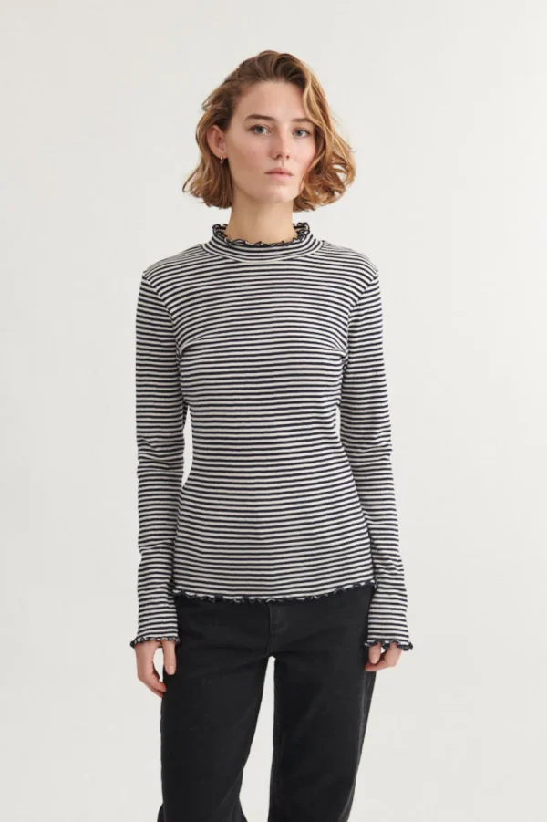 Basic Apparel Silma High Neck Conch Sky captain / birch^Dame Overdele