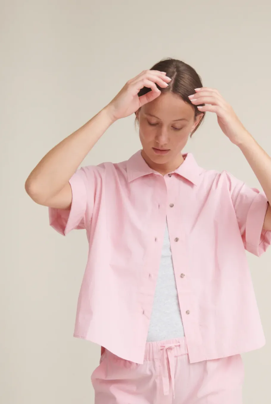 basic_apparel_vilde_ss_sh_1.webp Basic Apparel Vilde SS Shirt GOTS Pink Nectar^Dame Overdele