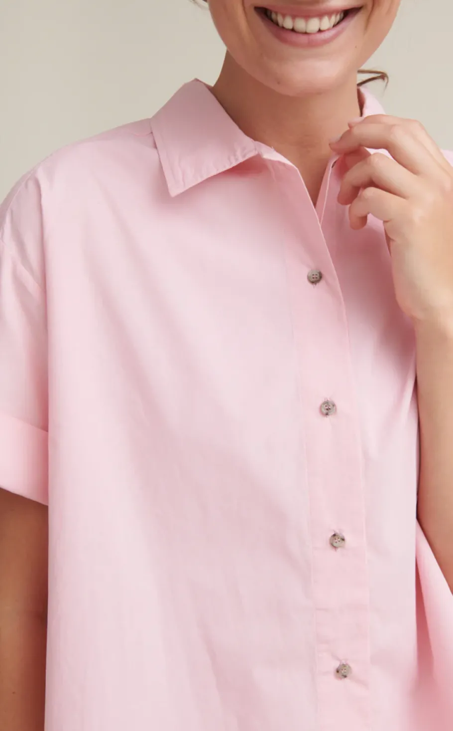 basic_apparel_vilde_ss_sh_5.webp Basic Apparel Vilde SS Shirt GOTS Pink Nectar^Dame Overdele