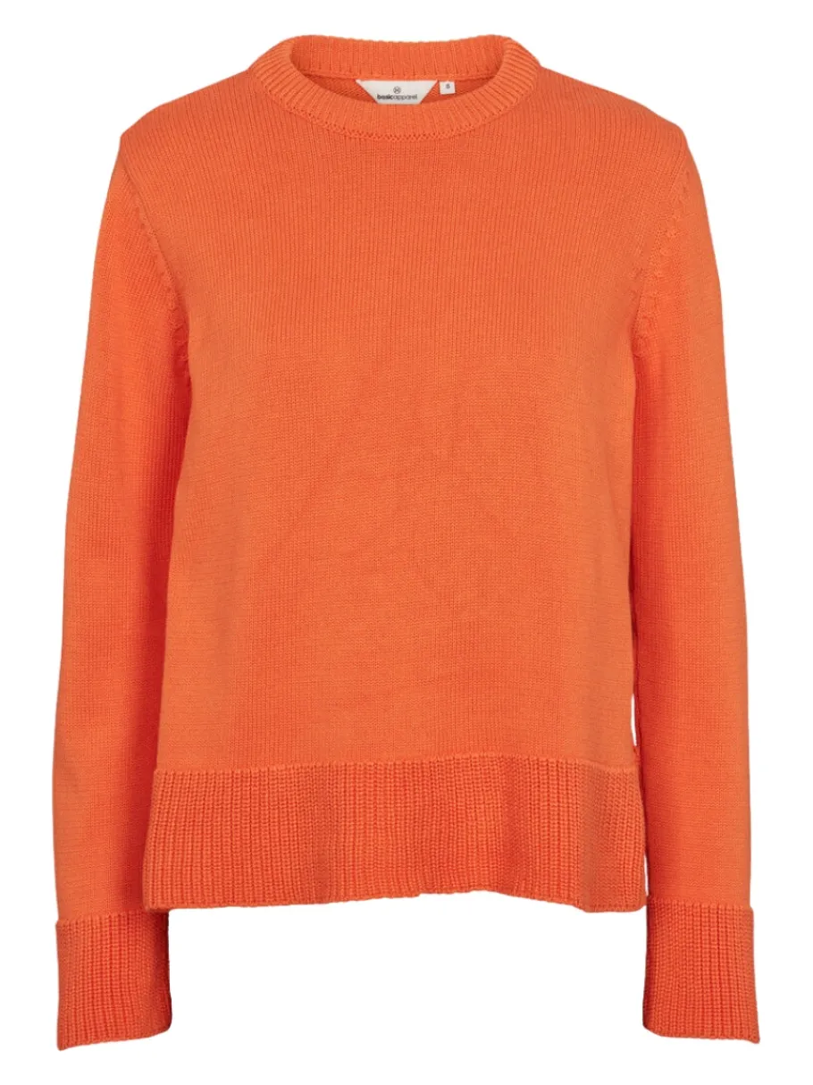 basic_apparel_willow_swea_0.webp Basic Apparel Willow Sweater Mandarin Orange^Dame Overdele