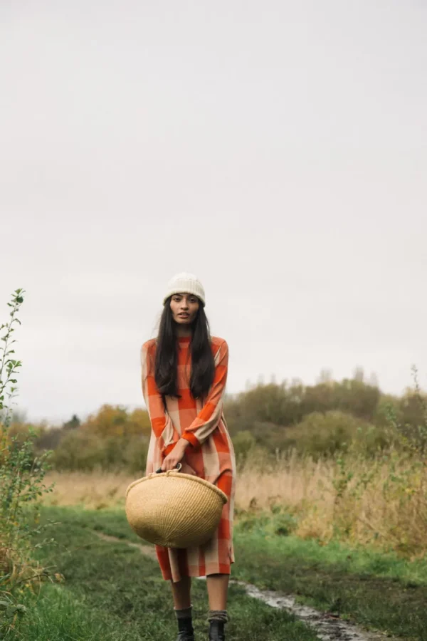 Beaumont Organic Miki-Cay Organic Cotton check dress^Dame Kjoler Og Jumpsuits