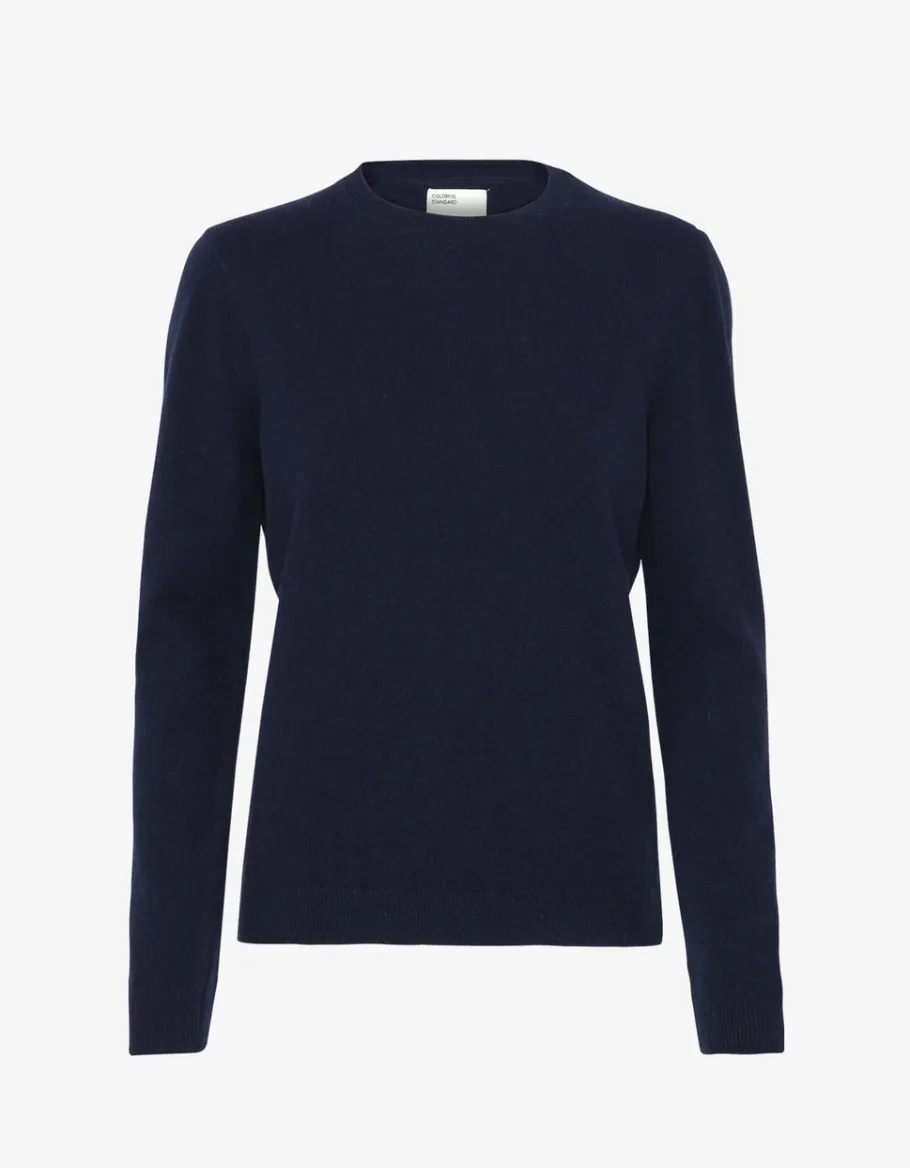 colorful_standard__women__0-1.webp Colorful Standard - Women merino wool crew - navy^Dame Overdele