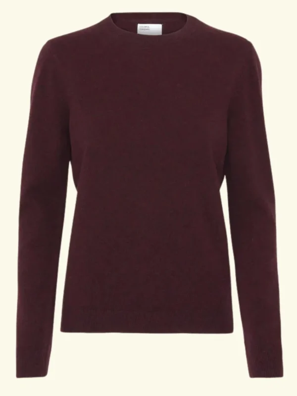Colorful Standard - Women merino wool crew - Oxblood Red^Dame Overdele