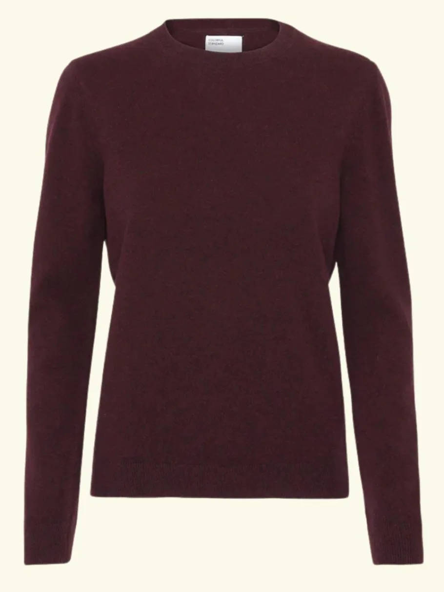 colorful_standard__women__0.webp Colorful Standard - Women merino wool crew - Oxblood Red^Dame Overdele