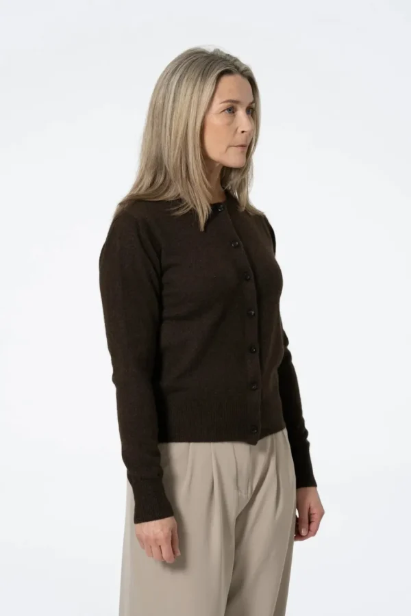 Dinadi YAK Cardigan - Dark Brown^Dame Overdele