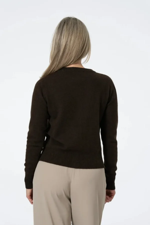 Dinadi YAK Cardigan - Dark Brown^Dame Overdele