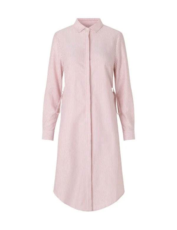 Schulz by Crowd Dippy organic cotton shirt dress red stripe^Dame Kjoler Og Jumpsuits