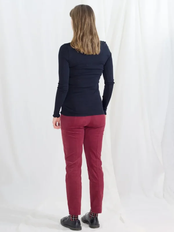 Engel Natur Dame - Bluse i Uld/Silke Sort^Dame Overdele