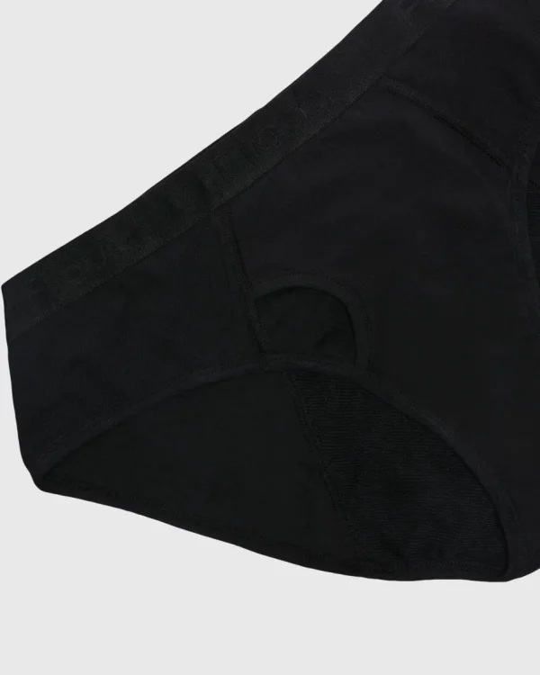 Flow 2 - Menstruationstrusser - Regular Waist - Moderate - Black^Dame Undertøj