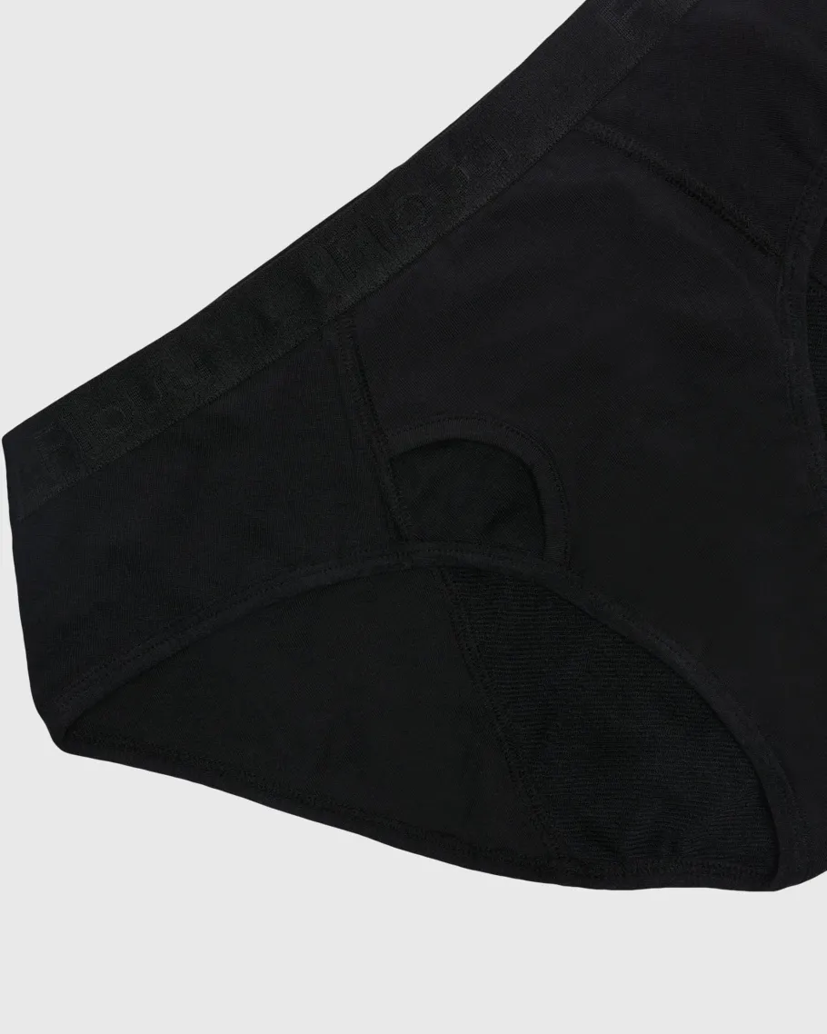 flow___menstruationstruss_4.webp Flow 2 - Menstruationstrusser - Regular Waist - Moderate - Black^Dame Undertøj