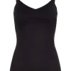 Hanro - Spaghetti Top Padded - Cotton Seamless Black^Dame Undertøj