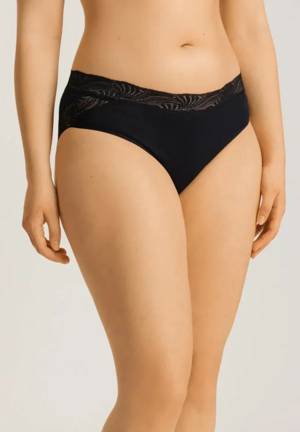 Hanro Cotton Delight Midi Briefs Black^Dame Undertøj