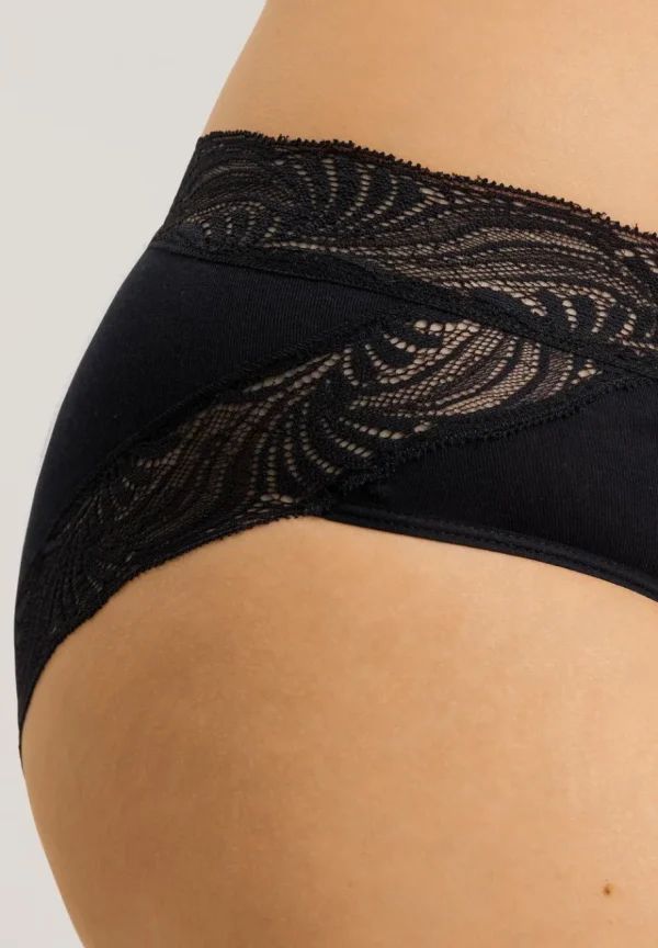 Hanro Cotton Delight Midi Briefs Black^Dame Undertøj