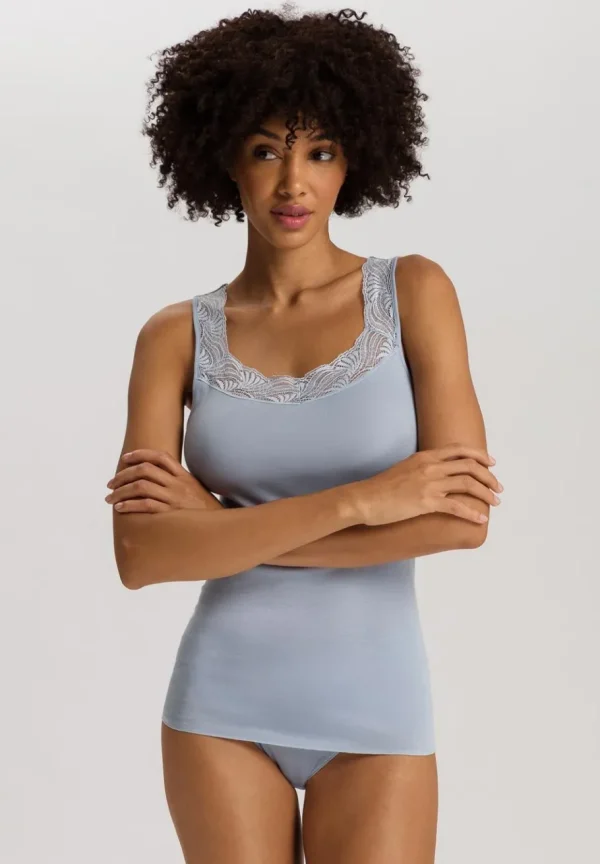 Hanro Cotton Delight Top sea breeze^Dame Overdele