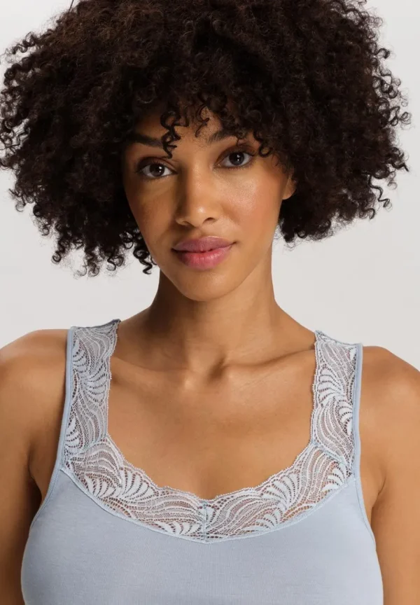 Hanro Cotton Delight Top sea breeze^Dame Overdele