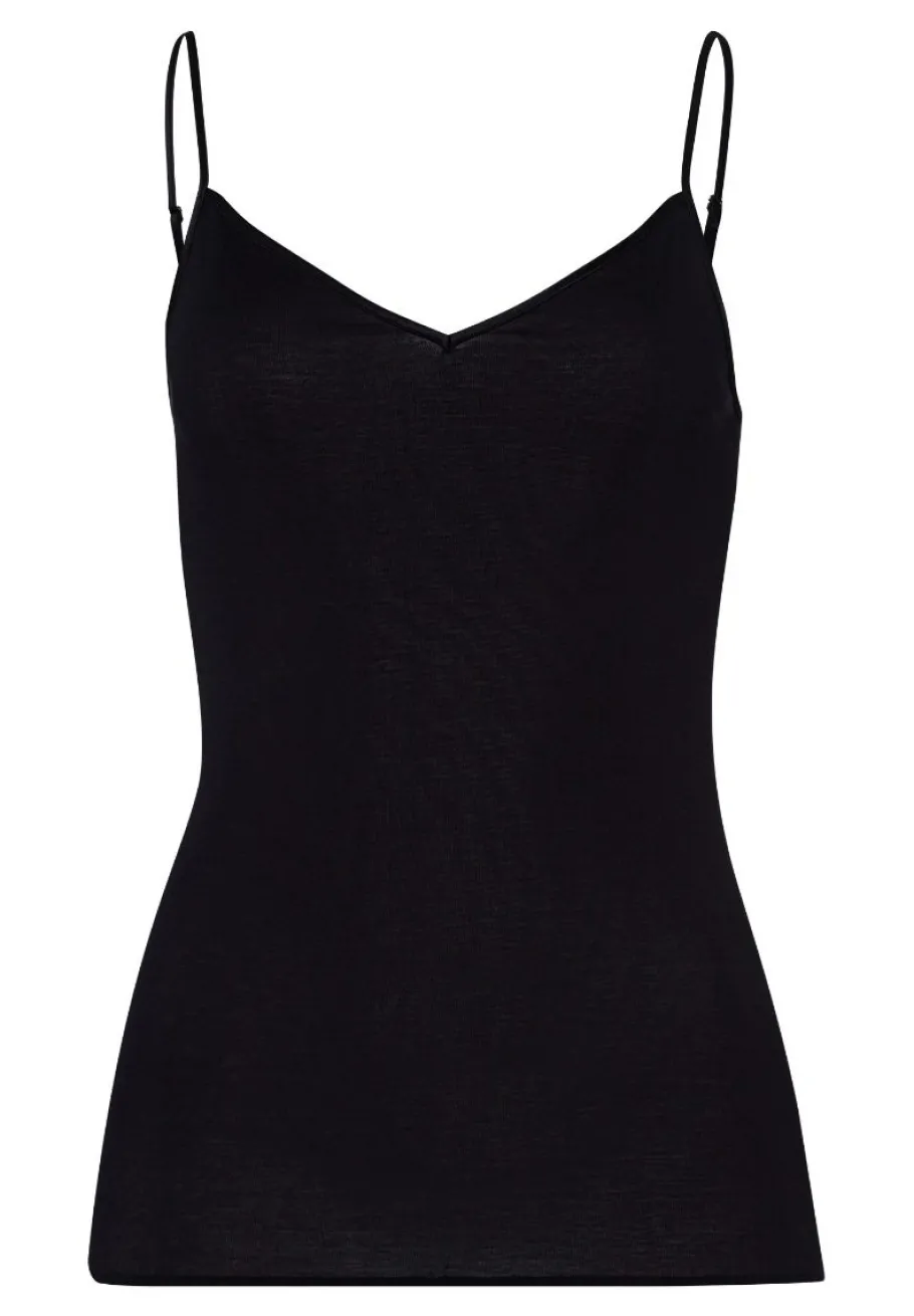 hanro_cotton_seamless_spa_4-2.webp Hanro Cotton Seamless Spaghetti Top Black^Dame Undertøj