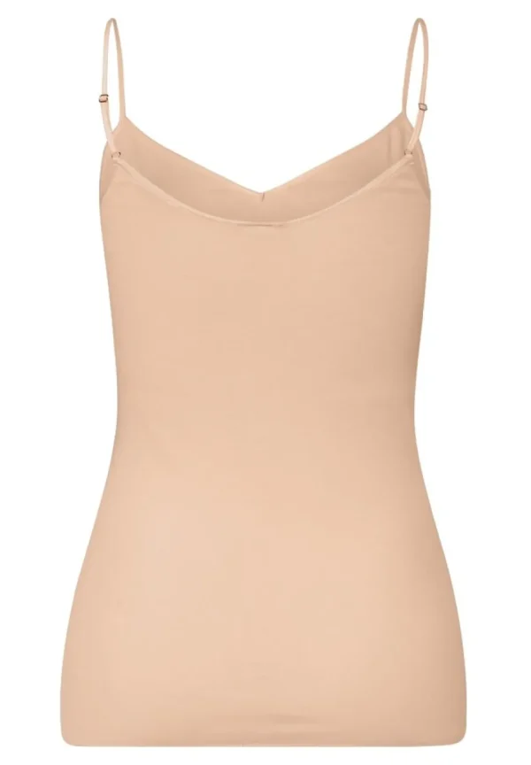 Hanro Cotton Seamless Spaghetti Top Beige^Dame Undertøj