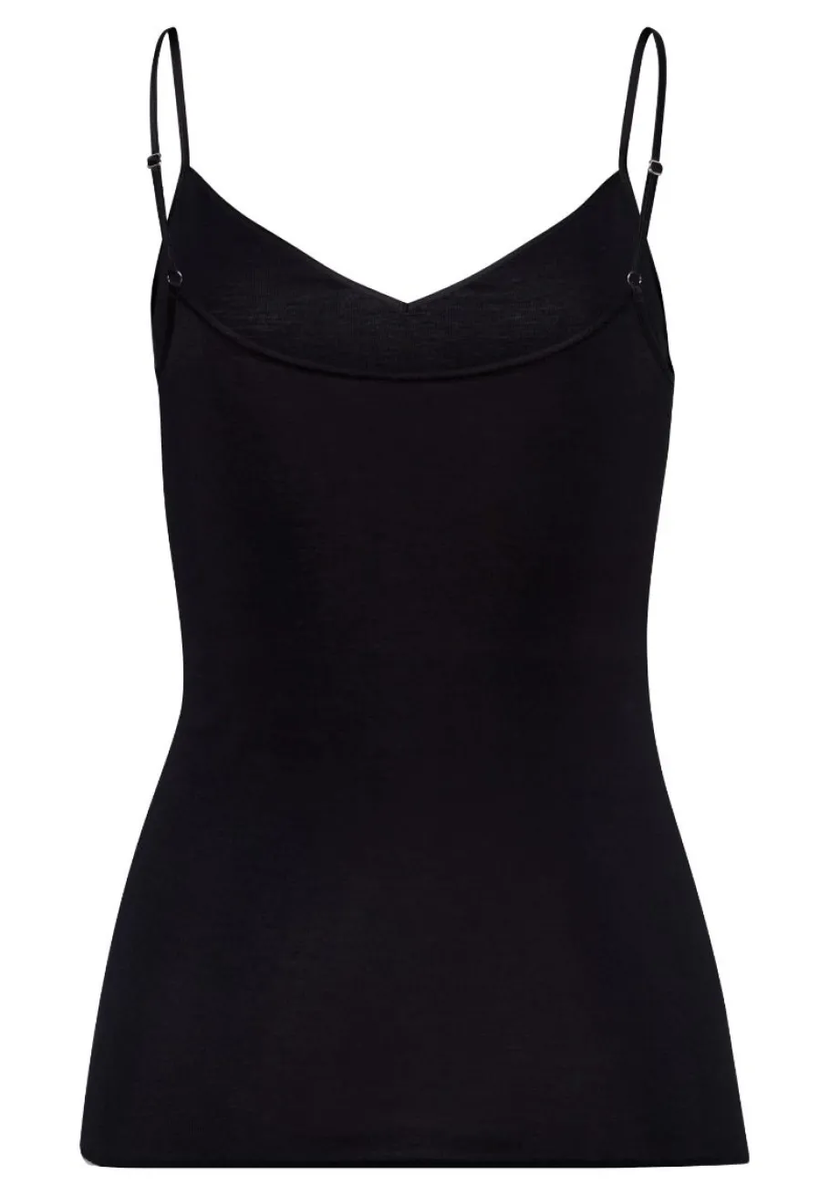 hanro_cotton_seamless_spa_5-2.webp Hanro Cotton Seamless Spaghetti Top Black^Dame Undertøj
