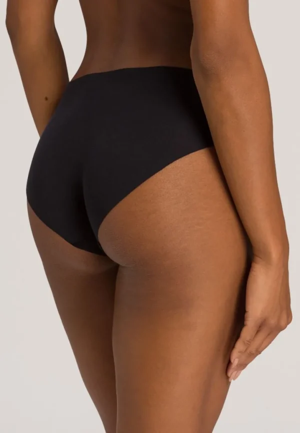 Hanro Invisible Cotton Midi Briefs Black^Dame Undertøj