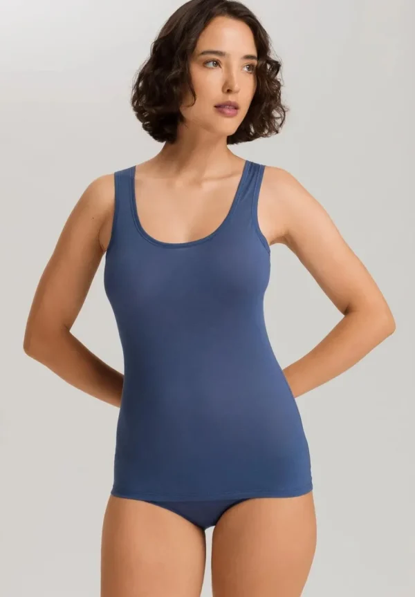 Hanro tank Top - Ultralight Slate Blue^Dame Overdele