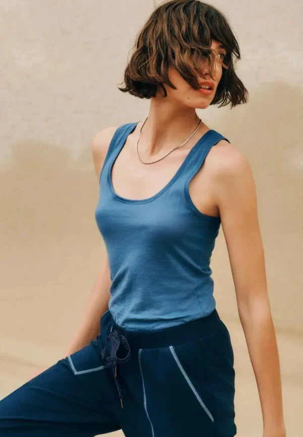Hanro tank Top - Ultralight Slate Blue^Dame Overdele