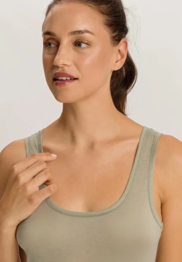Hanro tank Top - Ultralight Crystal Green^Dame Overdele