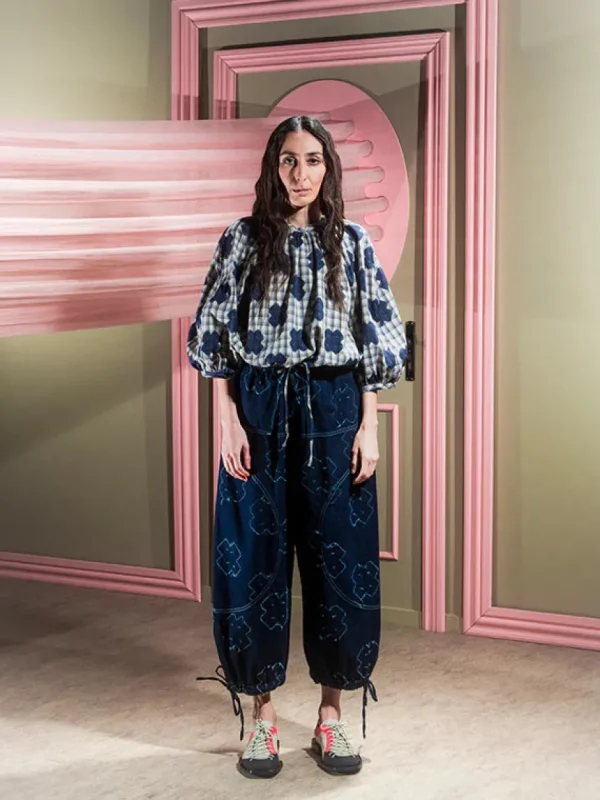 Henrik Vibskov Circle Denim Pants - Dark Needle Punch^Dame Underdele