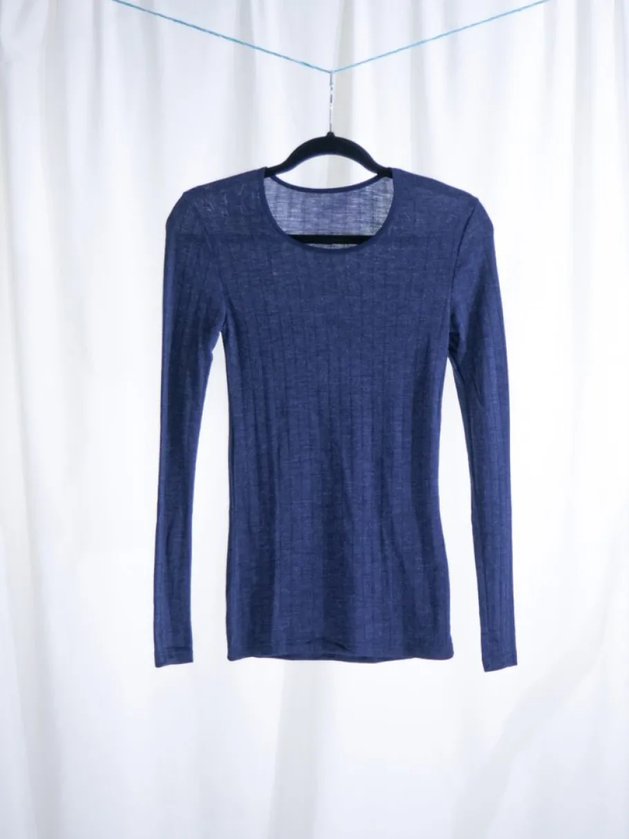 joha_dame_bluse_uldsilke__3.webp Joha Dame Bluse Uld/silke - Emily Navy^Dame Overdele
