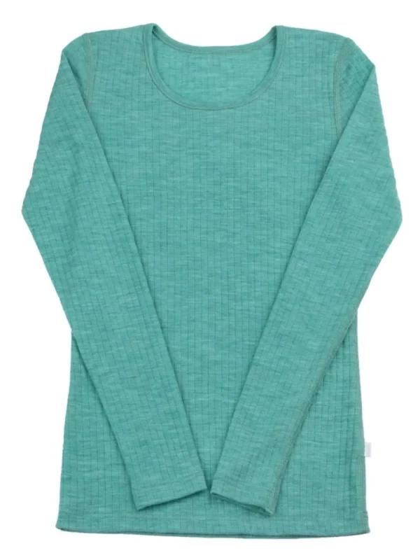 Joha uldbluse grøn meleret limited aw2024^Dame Overdele