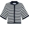 Klitmøller Collective Klitmøller Layla Stripe Knit Cardigan Navy/Cream^Dame Overdele
