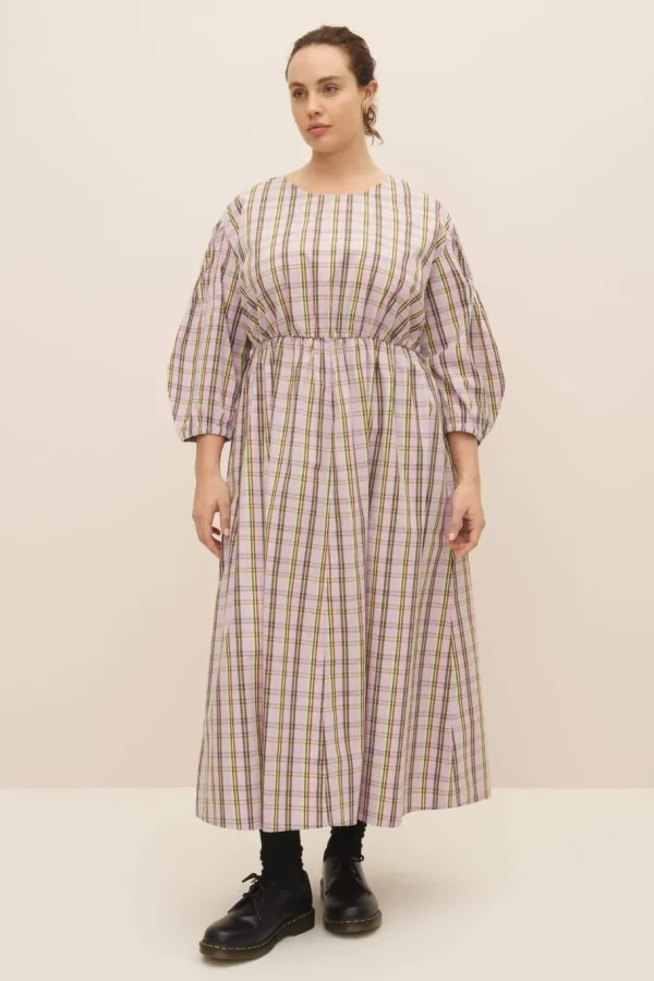 Kowtow Melody Dress Pink tartan^Dame Kjoler Og Jumpsuits