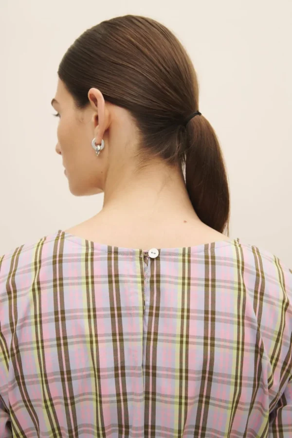 Kowtow Melody Dress Pink tartan^Dame Kjoler Og Jumpsuits
