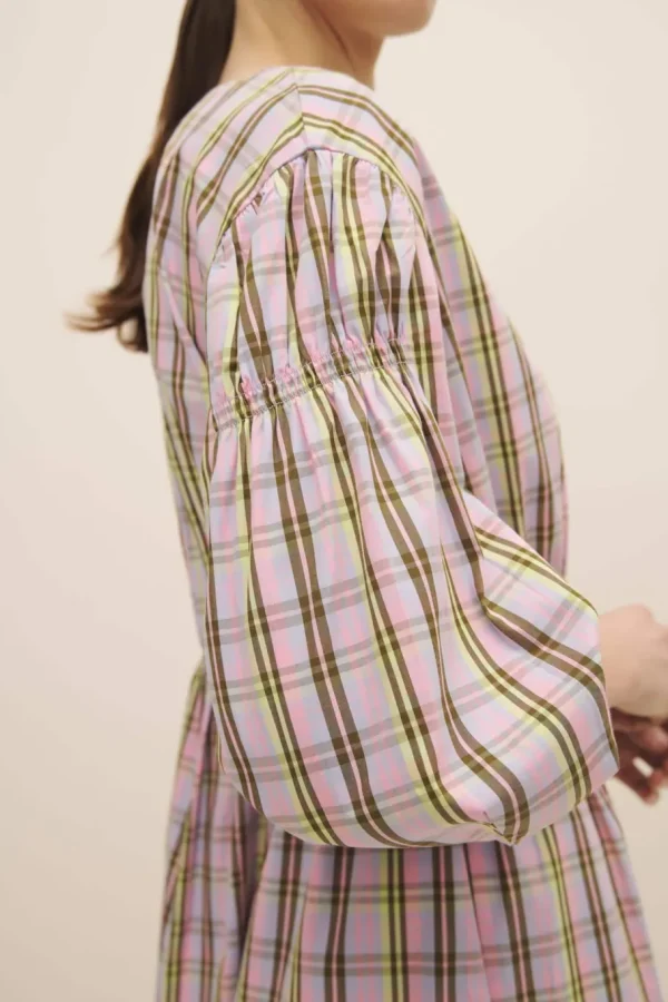 Kowtow Melody Dress Pink tartan^Dame Kjoler Og Jumpsuits