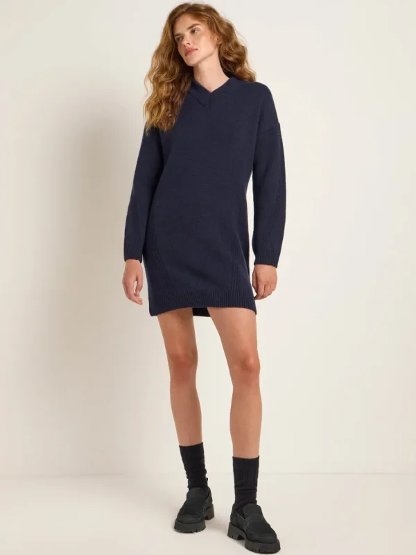 Lanius Mini knit dress (GOTS) - midnight melange^Dame Kjoler Og Jumpsuits