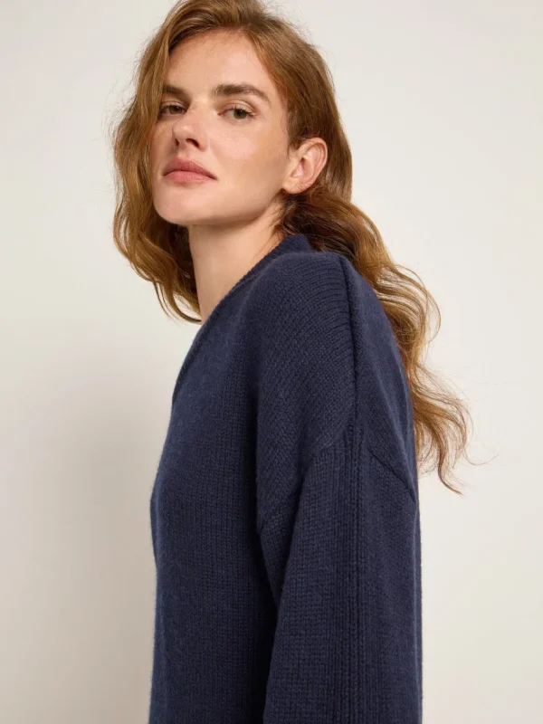 Lanius Mini knit dress (GOTS) - midnight melange^Dame Kjoler Og Jumpsuits