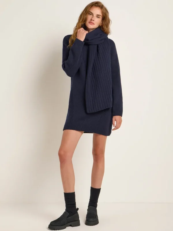 Lanius Mini knit dress (GOTS) - midnight melange^Dame Kjoler Og Jumpsuits
