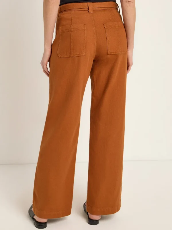 Lanius Pants with Belt GOTS Almond^Dame Underdele
