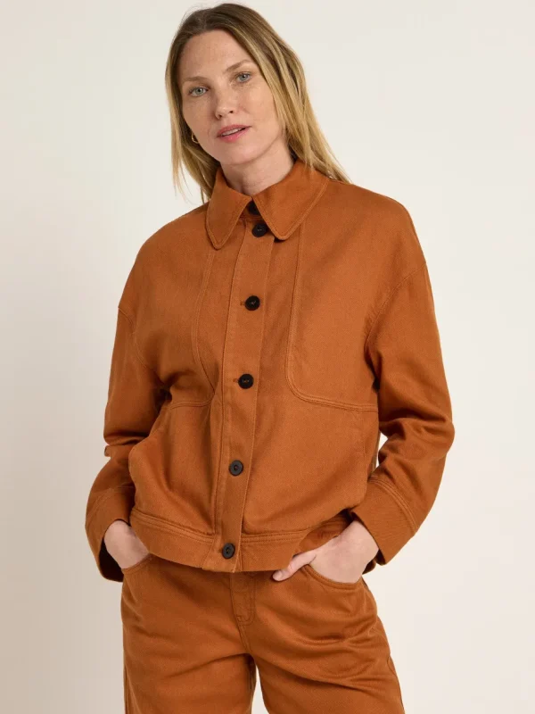 Lanius Relaxed Jacket GOTS Almond^Dame Overtøj