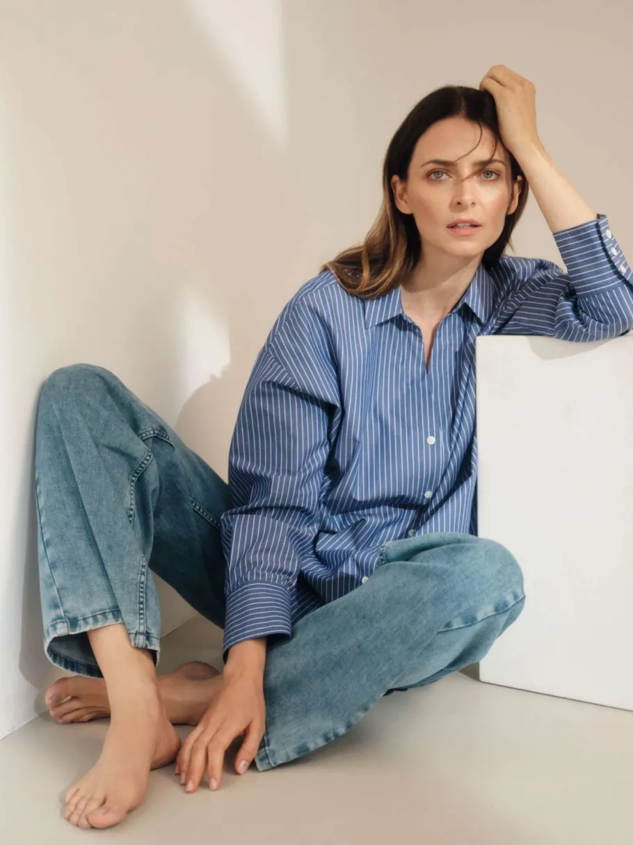 lanius_striped_shirt_7.webp Lanius Striped shirt^Dame Overdele