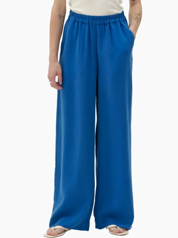 Maska - Thea flowy tencel pants - Medium Blue^Dame Underdele